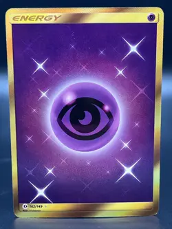 Pokemon Psychic Energy Gold Card 162/149 sun & Moon - near mint - Holo - Image 1