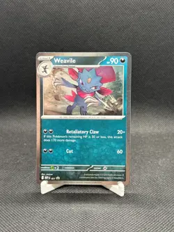 Pokemon TCG: Phantasmal Flames - Weavile MEP 021 Black Star Promo Card - NM - Image 1