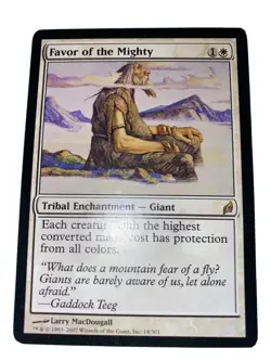 Favor of the Mighty Lorwyn NM White Rare MAGIC THE GATHERING MTG CARD - Image 1
