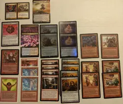 MTG Lot 30 COIN FLIP cards, 20 RETRO FOIL MOUNTAINS! Enough for a great Deck. - Image 1