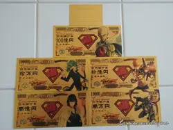 Lot Billet One Punch Man Collector Gold Dore card carte banknote Goodies Ticket - Image 1
