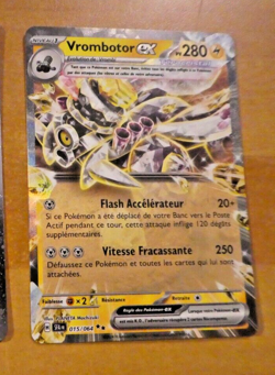 POKEMON FRANCAISE CARD HOLO CARTE VROMBOTOR 015/064 EX EV6.5 FR MINT 2024 - Image 1