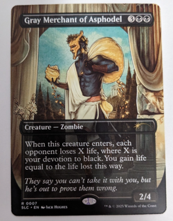 Gray Merchant of Asphodel (0007) Secret Lair Encyclopedia, Magic MtG, Regular! - Image 1