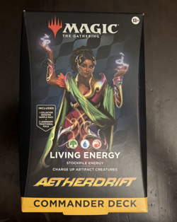 Magic The Gathering Aetherdrift Commander Deck Living Energy SEALED w/sleeves - Image 3