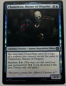 MTG Marvel’s Spider-Man Chameleon Legendary Creature UNCOMMON FOIL #0027 - Image 1
