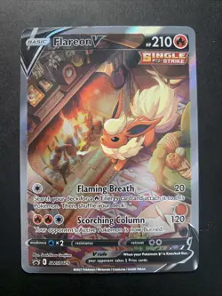 2021 POKEMON SWORD & SHIELD BLACK STAR PROMO #SWSH179 FLAREON V - Image 1