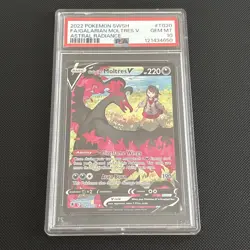 2022 POKEMON SWORD & SHIELD ASTRAL RADIANCE FULL ART/GALARIAN MOLTRES V PSA 10 - Image 1