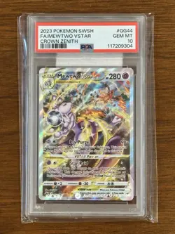 2023 Pokemon Mewtwo Vstar Crown Zenith PSA 10 #GG44 - Image 1