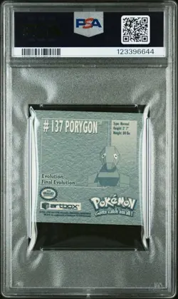 1999 Pokemon Stickers Series 1 Porygon VINTAGE #137 PSA 7 NM - Image 2