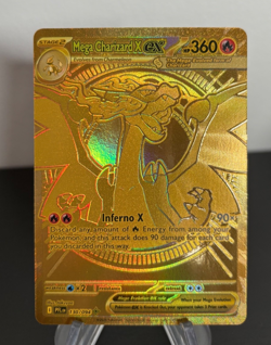 2025 Pokemon Mega Charizard X EX Gold Secret Rare Phantasmal Flames 130/094 NM - Image 1
