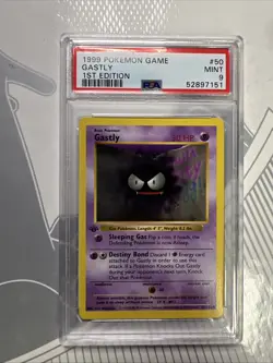 Gastly #50 1st Edition Base Set 1999 Pokemon Game PSA 9 👻 - Image 1
