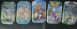 LOT OF 5 SPANISH Pokemon Crown Zenith CENIT SUPREMO Mini Tins 10 Packs Total - Image 1