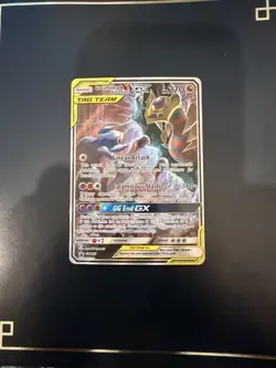 Pokemon Tag Team Garchomp and Giratina GX SM193 Alternate Art Promo Sun & Moon - Image 1