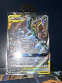 Pokemon Tag Team Garchomp and Giratina GX SM193 Alternate Art Promo Sun & Moon - Image 5
