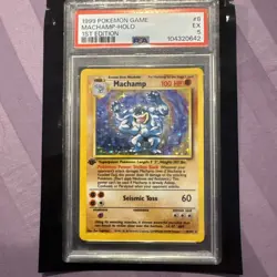 Pokemon 1999 Machamp 8/102 1st Edition Base Set Holo Rare - TCG: PSA 5 EX - Image 1