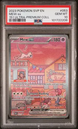 2023 POKEMON SVP EN-SV BLACK STAR PROMO 151 ULTRA-PREM COLL #053 MEW EX PSA 10 - Image 1