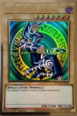 MAGO-EN002 DARK MAGICIAN PREMIUM GOLD RARE 1ST EDITION YuGiOh CARD - Image 1