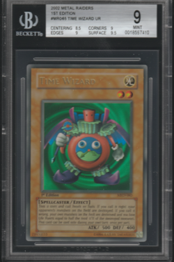 Yugioh time wizard mrd 1st Beckett 9 metal raider - Image 1