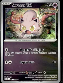 Pokemon Scream Tail 077/162 Temporal Forces Reverse Holo Uncommon 5 Card Lot - Image 1