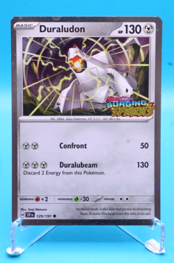 Pokemon TCG Duraludon 129/191 Surging Sparks Stamped Promo Card - Image 1