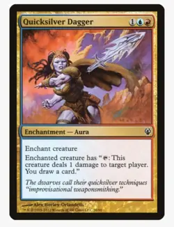 Quicksilver Dagger | MTG DDJ | Izzet Aura Ping Card Draw EDH Engine | LP - Image 1