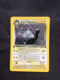 Pokemon Cards: Team Rocket 1st Edition Rare Holo: Dark Magneton 11/82 - Image 1