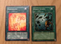 Heavy Storm Yugioh MRD Metal Raiders Magic FADED Card Unlimited Vintage - Image 3
