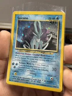 Suicune 14/64 Neo Revelation Holo Rare Pokemon TCG Card Light Play - Image 1