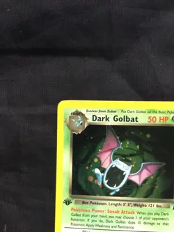 Pokemon Cards: Team Rocket 1st Edition Rare Holo: Dark Golbat 7/82 - Image 3