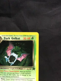 Pokemon Cards: Team Rocket 1st Edition Rare Holo: Dark Golbat 7/82 - Image 4