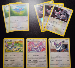Glameow (5x) & Purugly (3x) - Pokemon Cards mini-set - Image 1