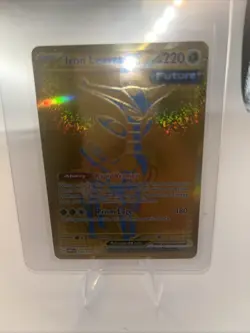 Pokemon TCG Iron Leaves EX Prismatic Evolutions Holo Card 176/131 Gold - Image 1