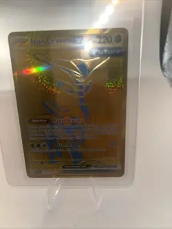 Pokemon TCG Iron Leaves EX Prismatic Evolutions Holo Card 176/131 Gold - Image 2