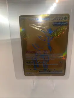 Pokemon TCG Iron Leaves EX Prismatic Evolutions Holo Card 176/131 Gold - Image 3