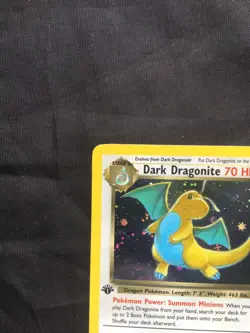 Pokemon Cards: Team Rocket 1st Edition Rare Holo: Dark Dragonite 5/82 - Image 3