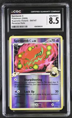 CGC 8.5 Spiritomb C 84/147 Reverse Holo Supreme Victors Pokemon Card - Image 1