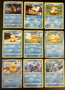 Psyduck Golduck Lot x9 Pokemon Cards Collection Set TCG MP-NM - Image 1