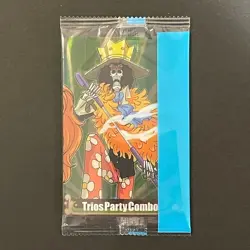 S0246 Brook Trios Party Wafer Card Japanese One Piece x Morinaga Sealed - Image 1