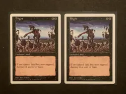 (2) Magic: The Gathering Blight 5th Edition MTG 1997 VINTAGE LP - Image 1