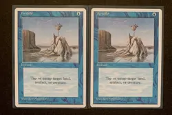 (2) Magic: The Gathering Twiddle MTG 1995 4th Edition VINTAGE NM - Image 1