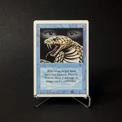 Magic: The Gathering Psychic Venom MTG Revised Edition Vintage 1994 LP - Image 1