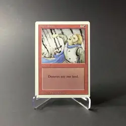 Magic: The Gathering Stone Rain MTG Revised Edition Vintage 1994 MP - Image 1