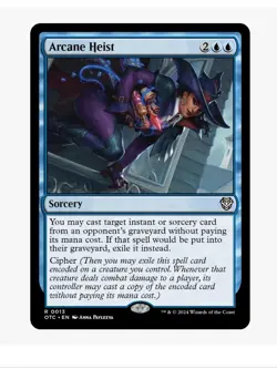 Arcane Heist | MTG OTC | EDH Steal Graveyard Hate Cipher | NEW NM+ - Image 1