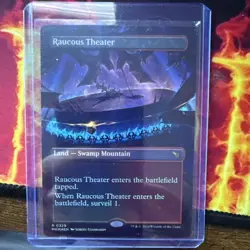 x1 Raucous Theater MKM MTG 329 FOIL BORDERLESS RARE M/NM 1x - Image 1