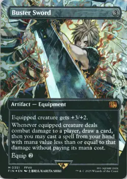 MTG Buster Sword (Borderless) Foil NM FINAL FANTASY Magic 351 - Image 1