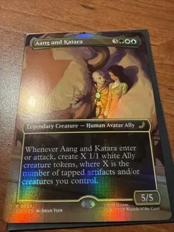 Aang and Katara (Borderless) Avatar: The Last Airbender: Eternal-Legal Foil - Image 1