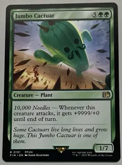 MTG Final Fantasy Jumbo Cactuar Creature - Plant RARE REGULAR #0191 - Image 1