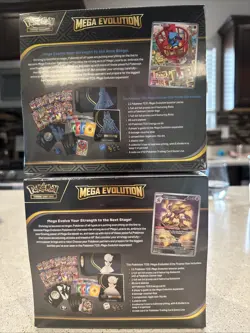 Pokemon TCG Mega Evolution Pokemon Center Exclusive ETB Set of 2 Factory Sealed - Image 2