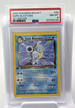 2000 POKEMON ROCKET 1ST EDITION #20 DARK BLASTOISE PSA 8 Fresh Grading Oct. 2025 - Image 3
