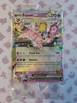 Pokemon TCG Espeon EX Prismatic Evolutions Promo Card 034/131 Stamped Sealed - Image 1